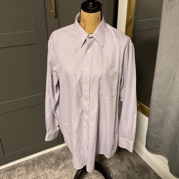 Paul Fredrick impeccable dobby, cotton dress shirt 16 1/2 34 - Picture 3 of 4